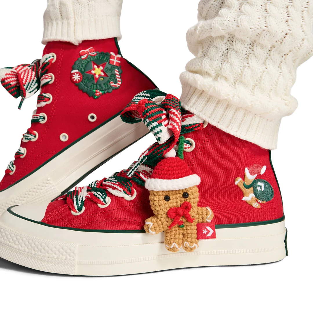 Converse - Unisex Chuck 70 X-Mas Gingerbread & Knit Sock High Top Shoes (A12454C) - Image 6