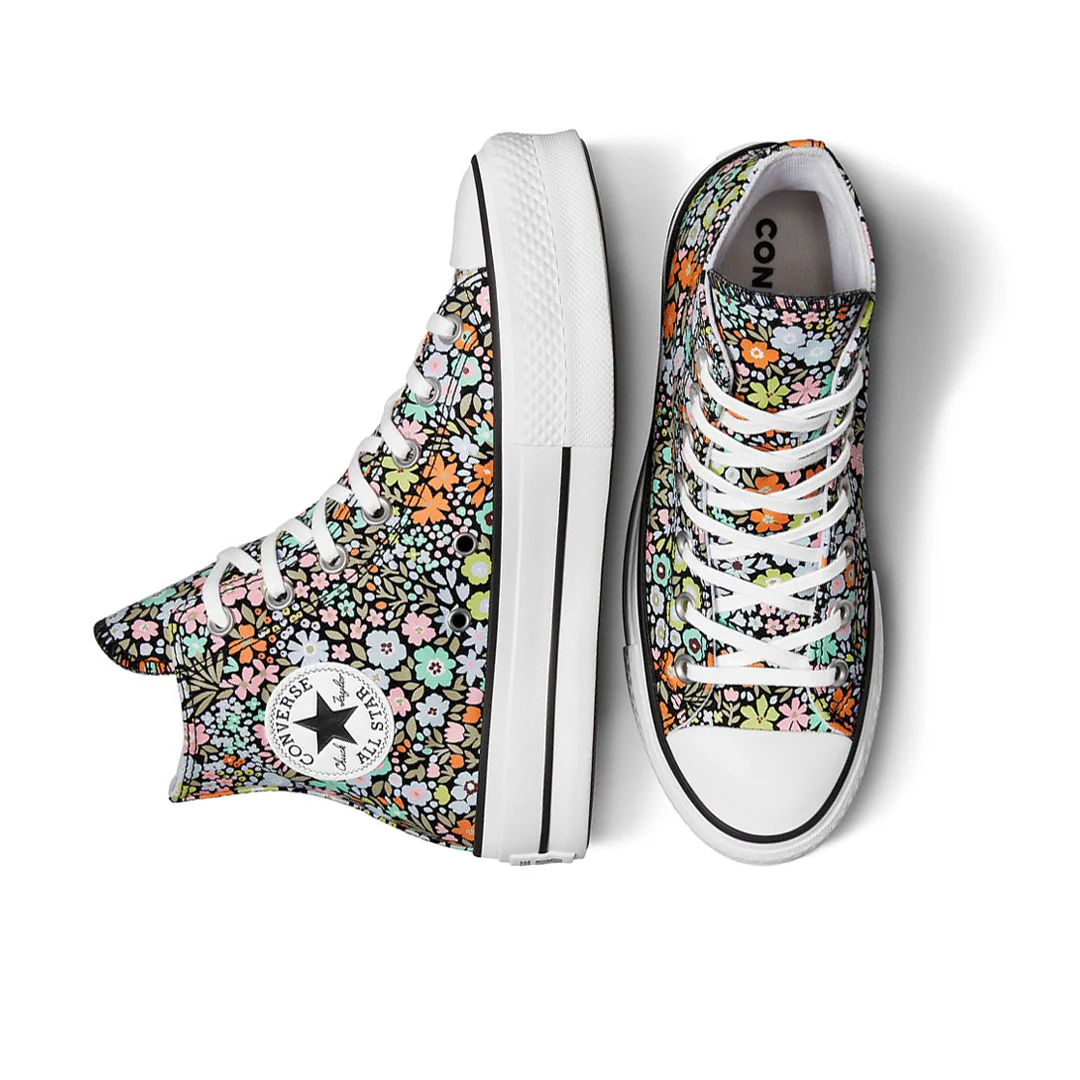 Converse - Women's Chuck Taylor All Star Lift Allover Florals High Top Shoes (A15009C) - Image 5