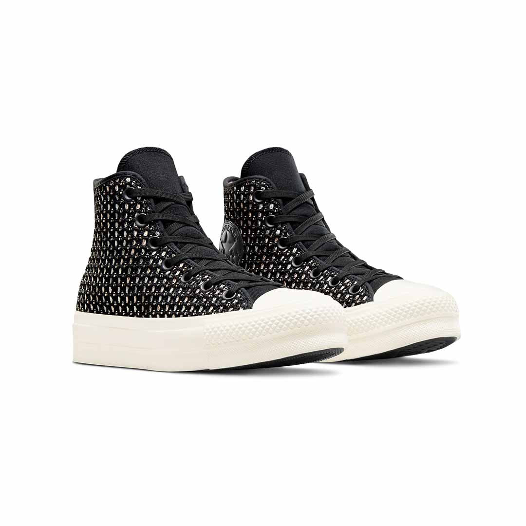 Converse - Women's Chuck Taylor All Star Lift Platform Crochet High Top Shoes (A09829C) - Image 3