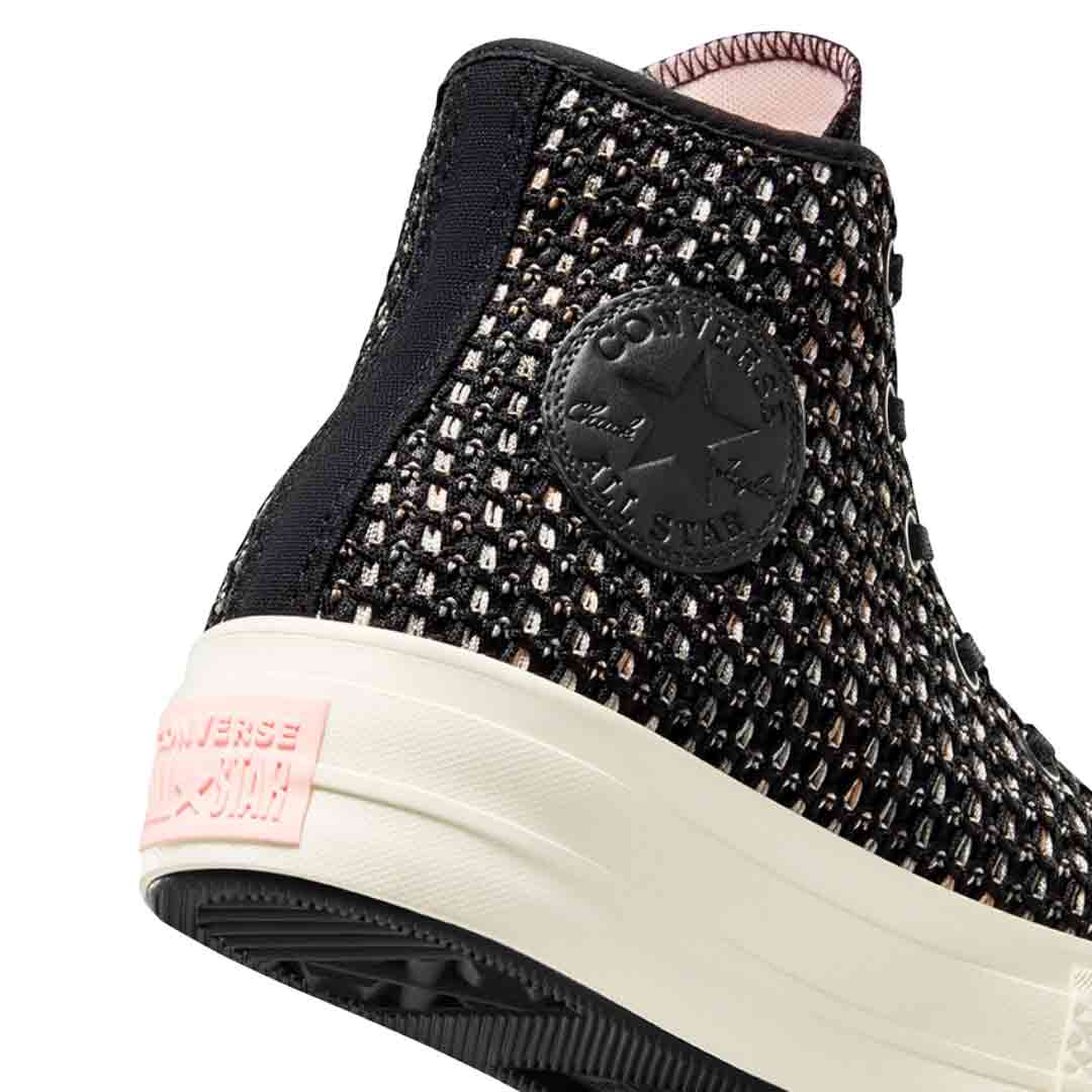 Converse - Women's Chuck Taylor All Star Lift Platform Crochet High Top Shoes (A09829C) - Image 7