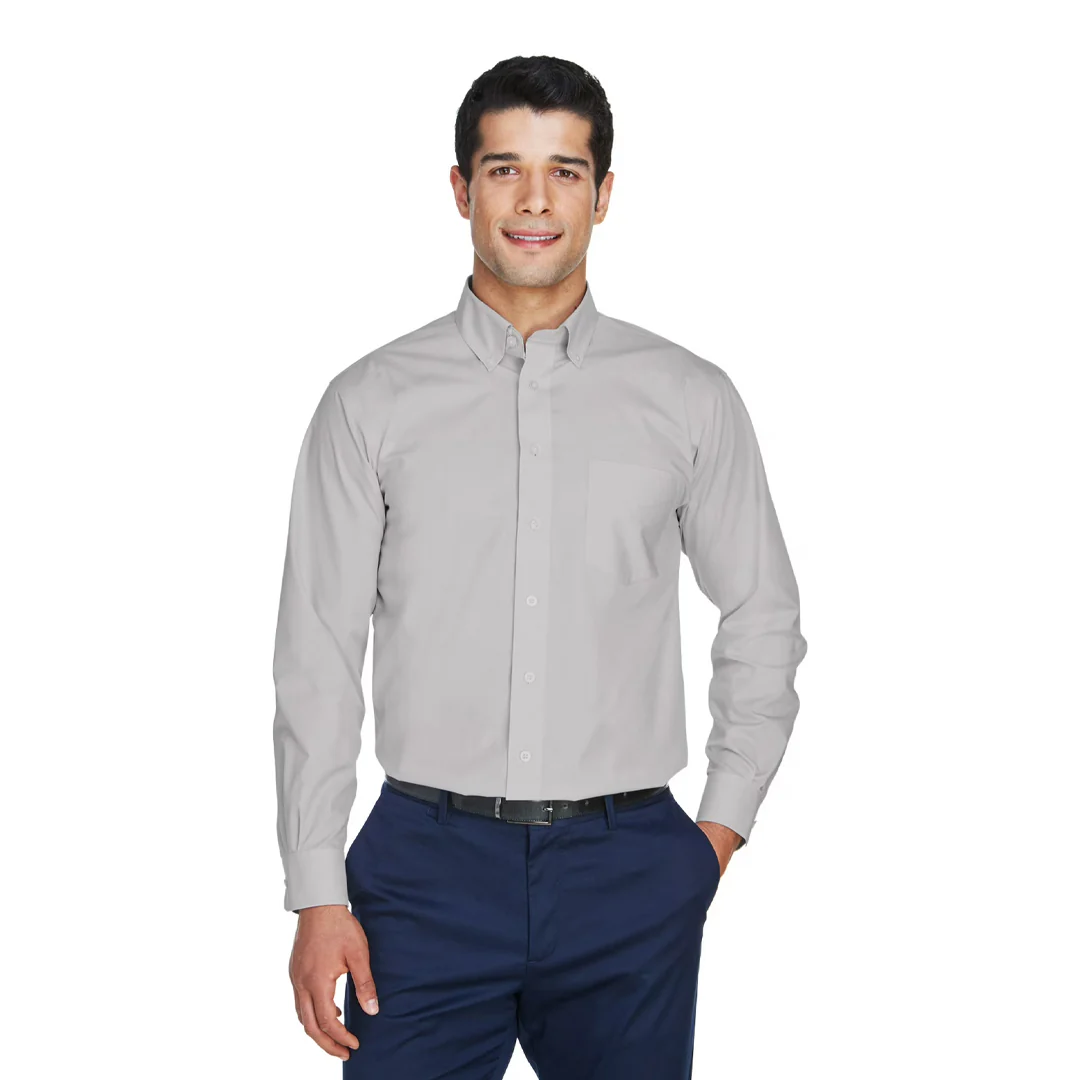 Devon & Jones - Men's Crown Collection Broadcloth Woven Dress Shirt (D620 19) - Image 2