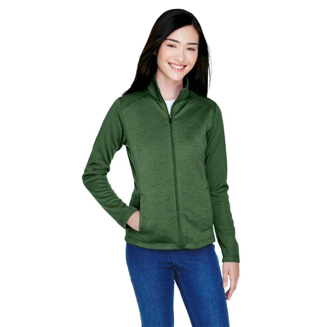 Devon & Jones - Women's Newbury Colorblock Melange Fleece Full Zip Jacket (DG796W NG) - Image 2