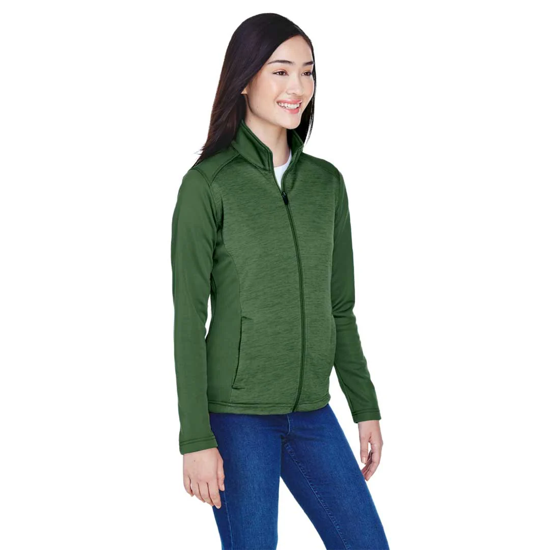 Devon & Jones - Women's Newbury Colorblock Melange Fleece Full Zip Jacket (DG796W NG) - Image 4