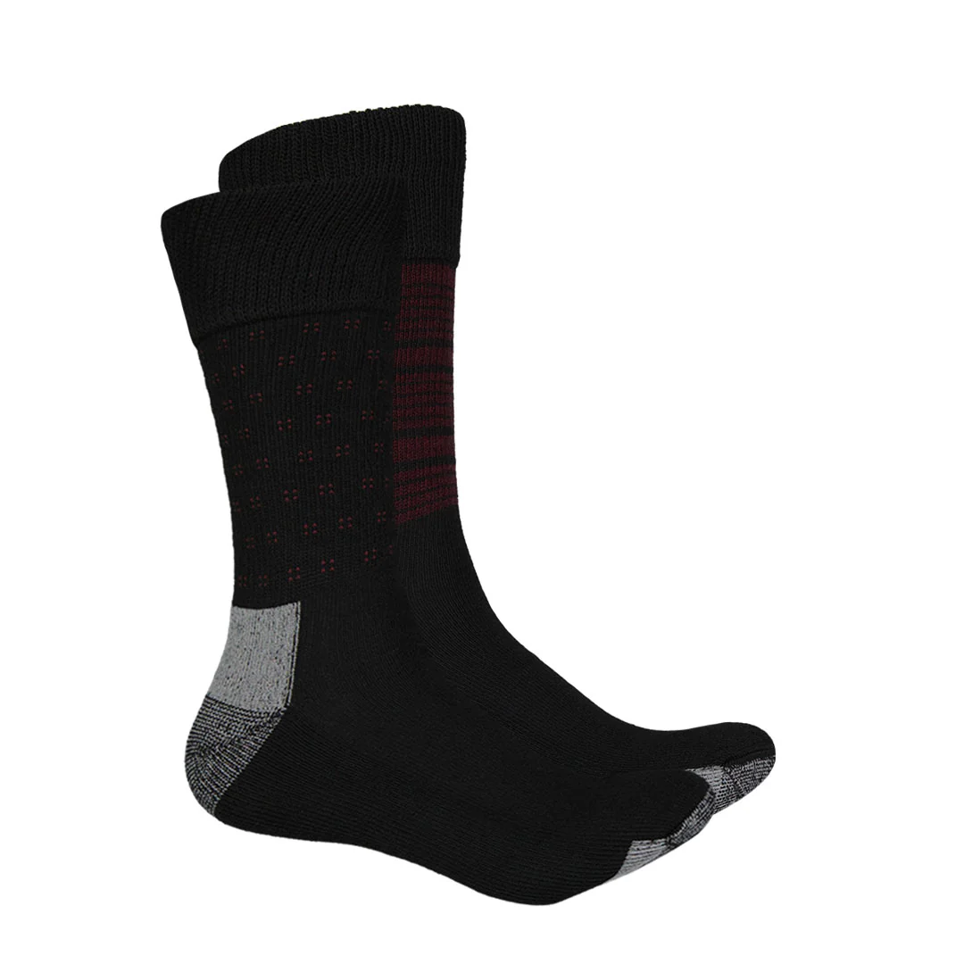 Dr.Scholls - Men's 2 Pack Crew Socks (DSM22034C2C4D01 BKAST)