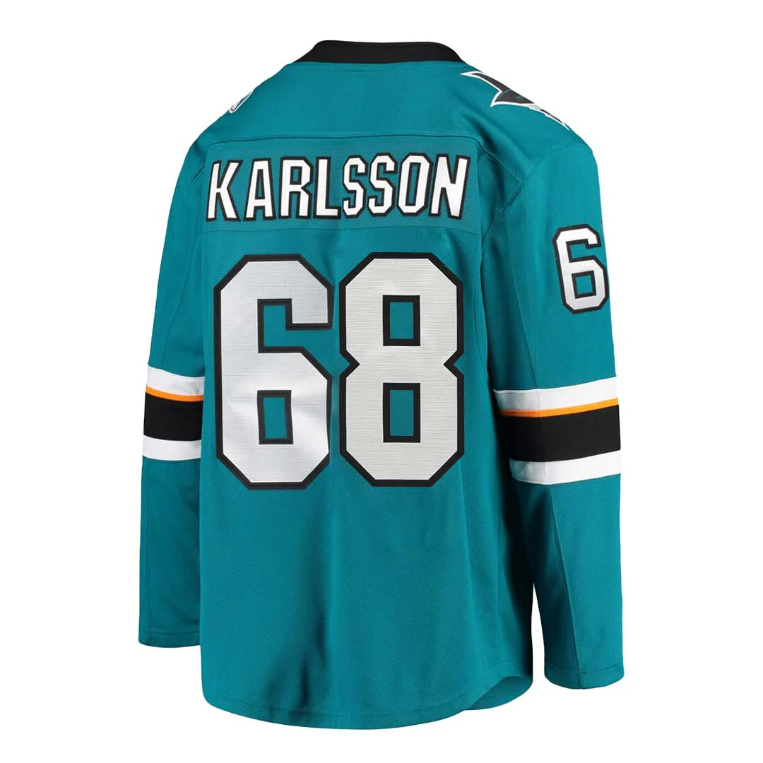 Fanatics - Men's San Jose Sharks Sharks Melker Karlsson Breakaway Jersey (879M SSHH H3R K68) - Image 2