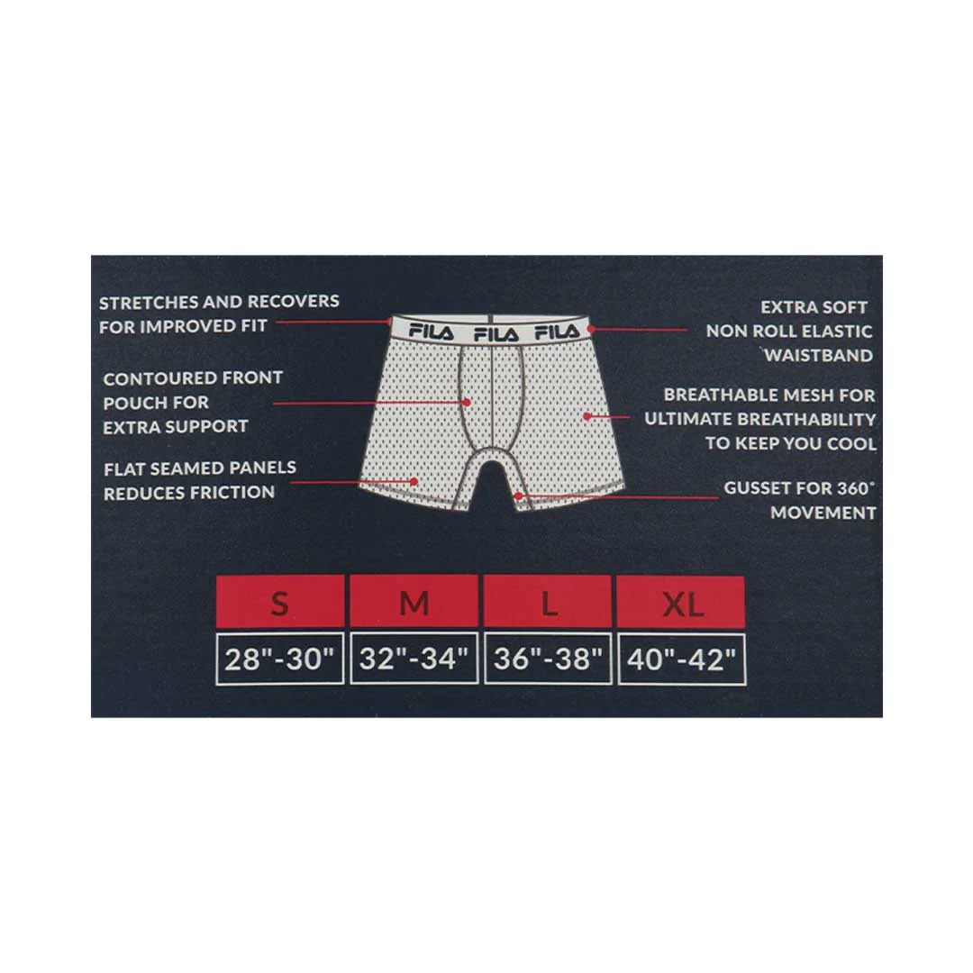 FILA - Men's 4 Pack Boxer Brief (FM412BXCS28 020) - Image 7