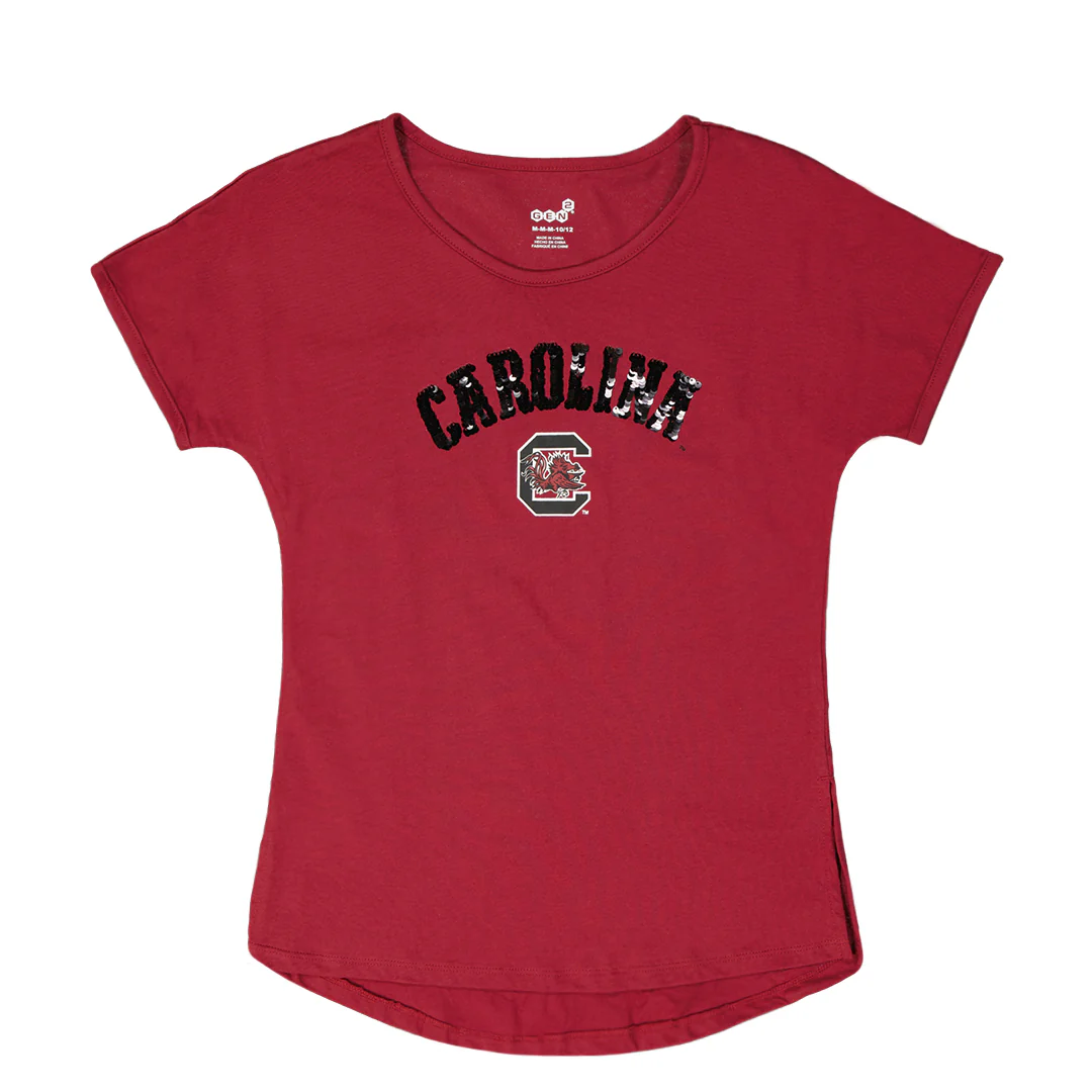 Girls' (Junior) South Carolina Gamecocks T-Shirt (KN47NPS 99N)