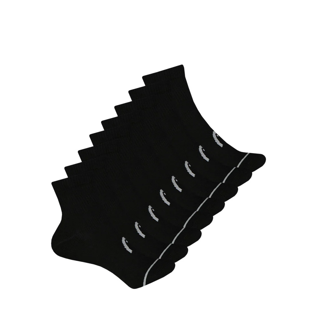Head - Women's Cushion 8 Pack 1/4 Crew Socks (HELH018 BLK)