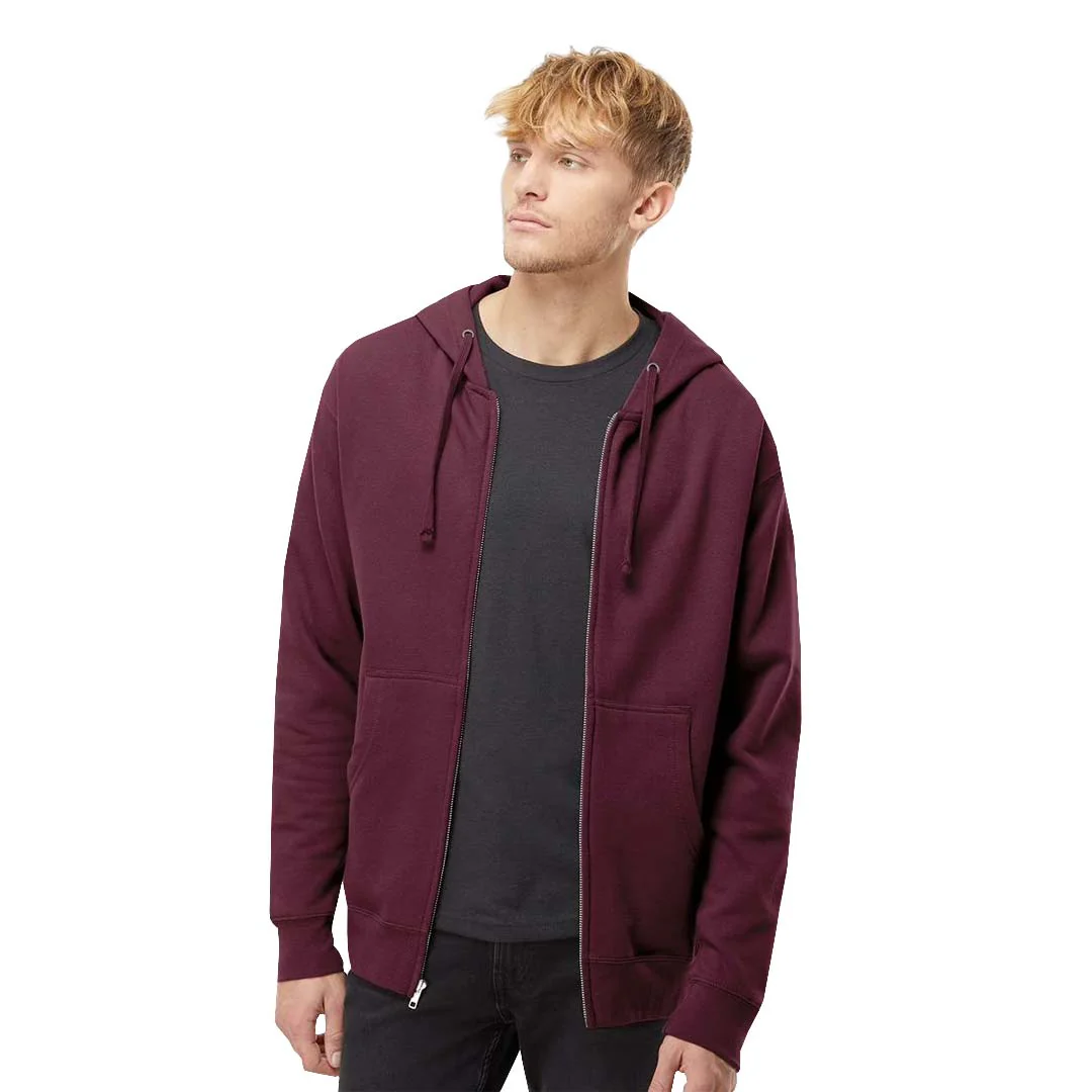 Independent Trading Company - Men's Fleece Full Zip Hoodie (SS4500ZP MAR) - Image 2