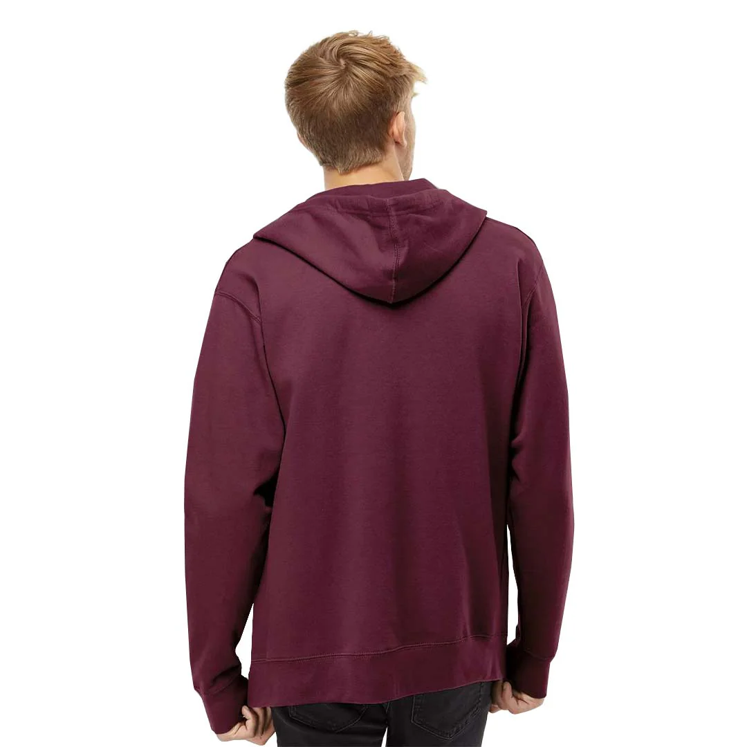 Independent Trading Company - Men's Fleece Full Zip Hoodie (SS4500ZP MAR) - Image 3