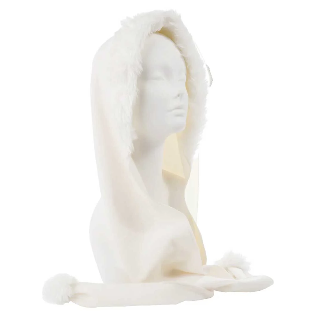 Isotoner - Women's Stretch Fleece Hoodwrap Scarf (83501 IVO) - Image 2