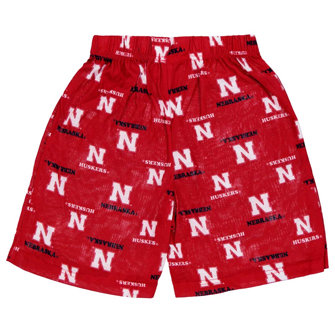 Kids' (Junior) Nebraska Cornhuskers Printed Shorts (K48LFZ77) - Image 2