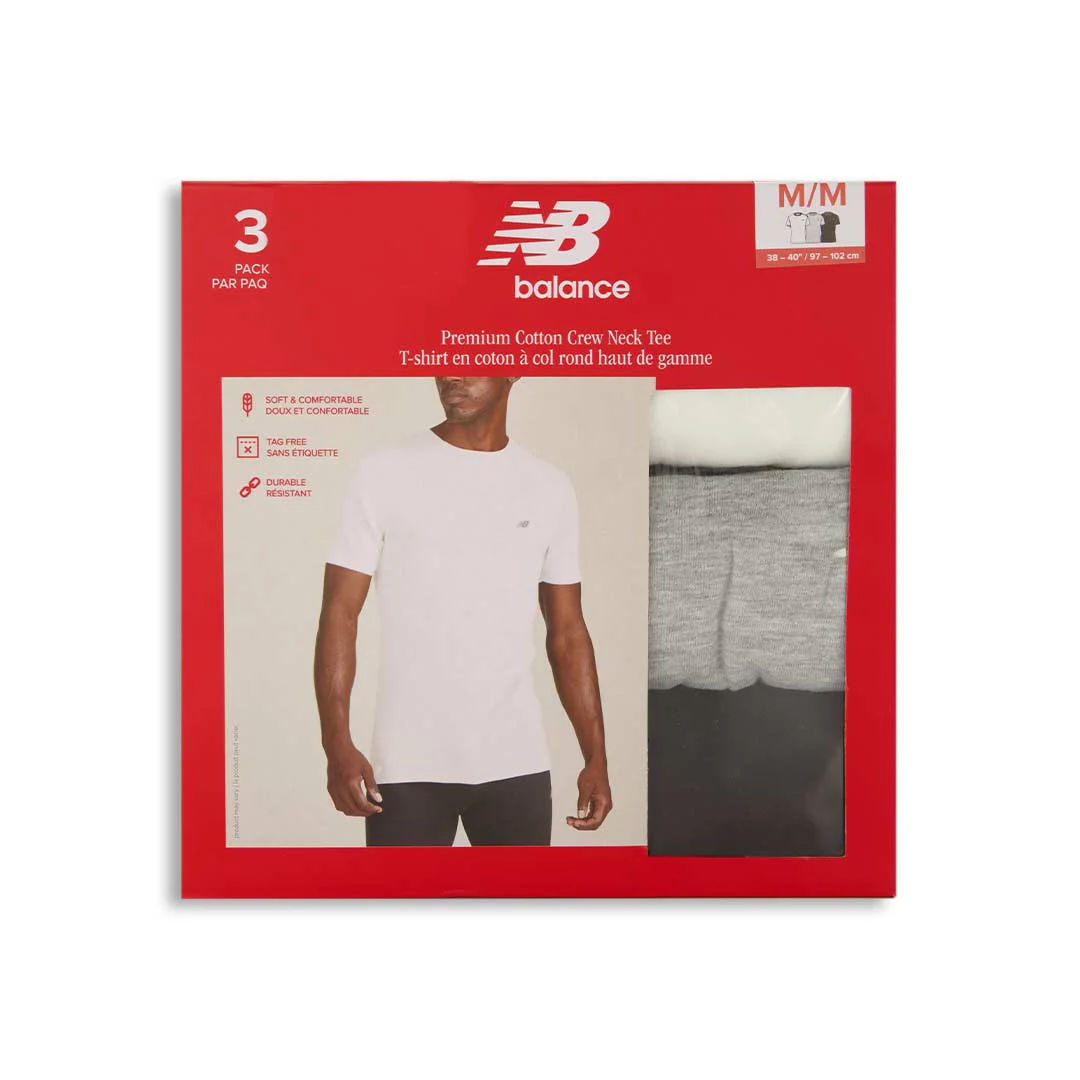 New Balance - Men's 3 Pack Performance Cotton T-Shirt (NB 3085-3-116N) - Image 5