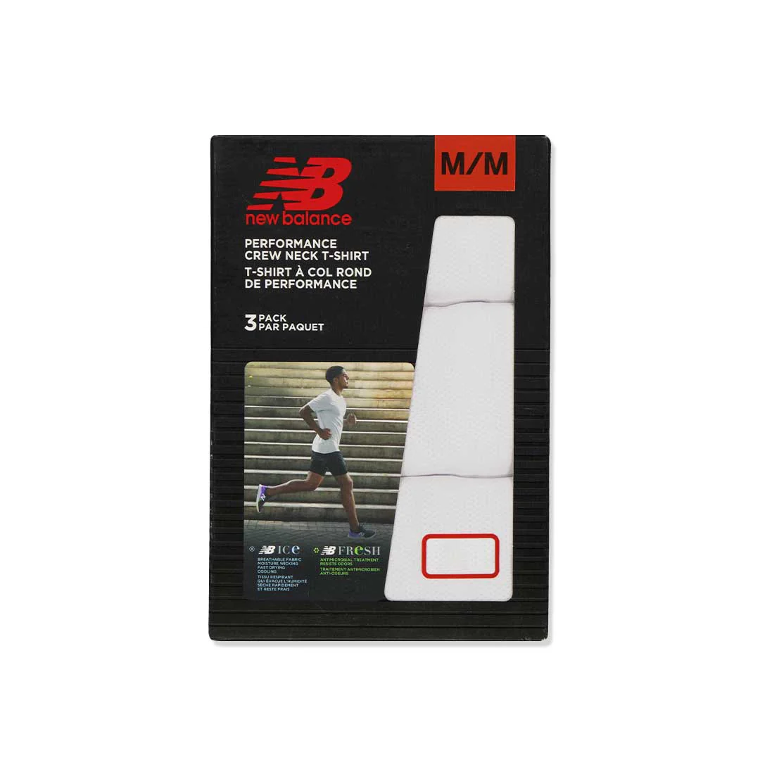 New Balance - Men's 3 Pack Performance T-Shirt (NB3TEE-WHT) - Image 2