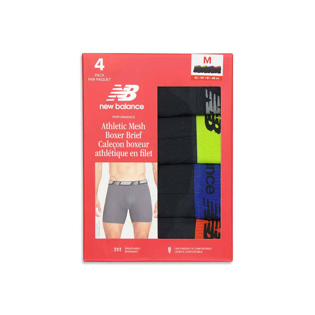 New Balance - Men's 4 Pack Mesh Boxer Brief (NB3015-4-3473N) - Image 2