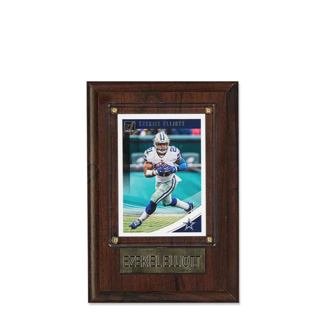 NFL - Donruss 2019 Dallas Cowboys Ezekiel Elliott Card Plaque (COWBOYS-ELLIOTT-2019-CARD)