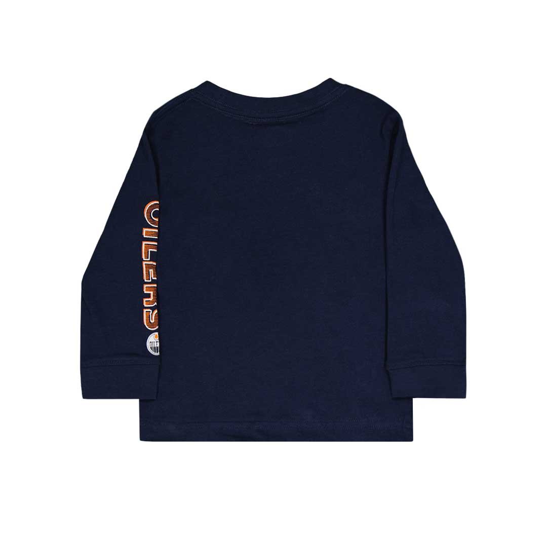 NHL - Kids' (Toddler & Infant) Edmonton Oilers Long Sleeve T-Shirt (HK5I2HC9P OIL) - Image 2
