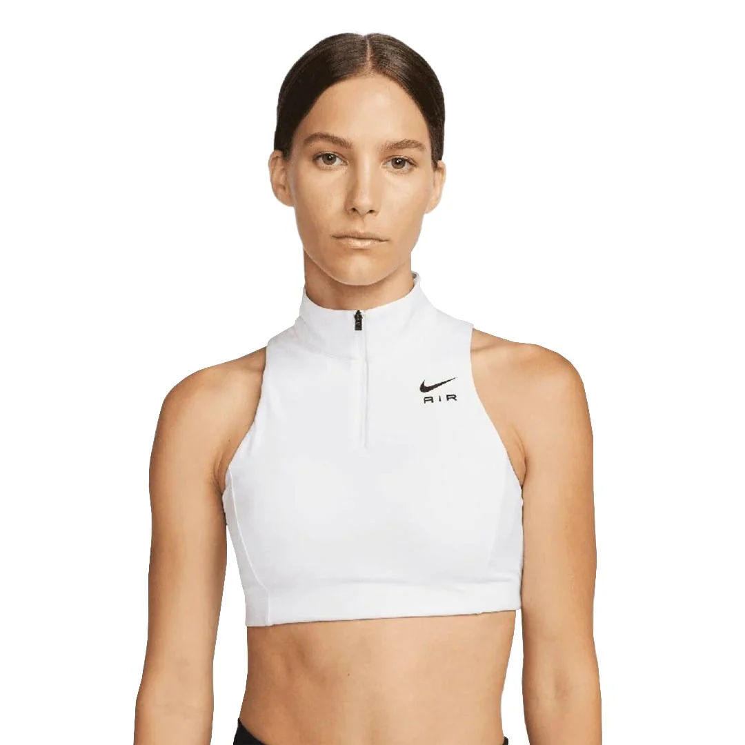 Nike - Women's Air Swoosh 1/2-Zip Training Bra (DO6869 100) - Image 2