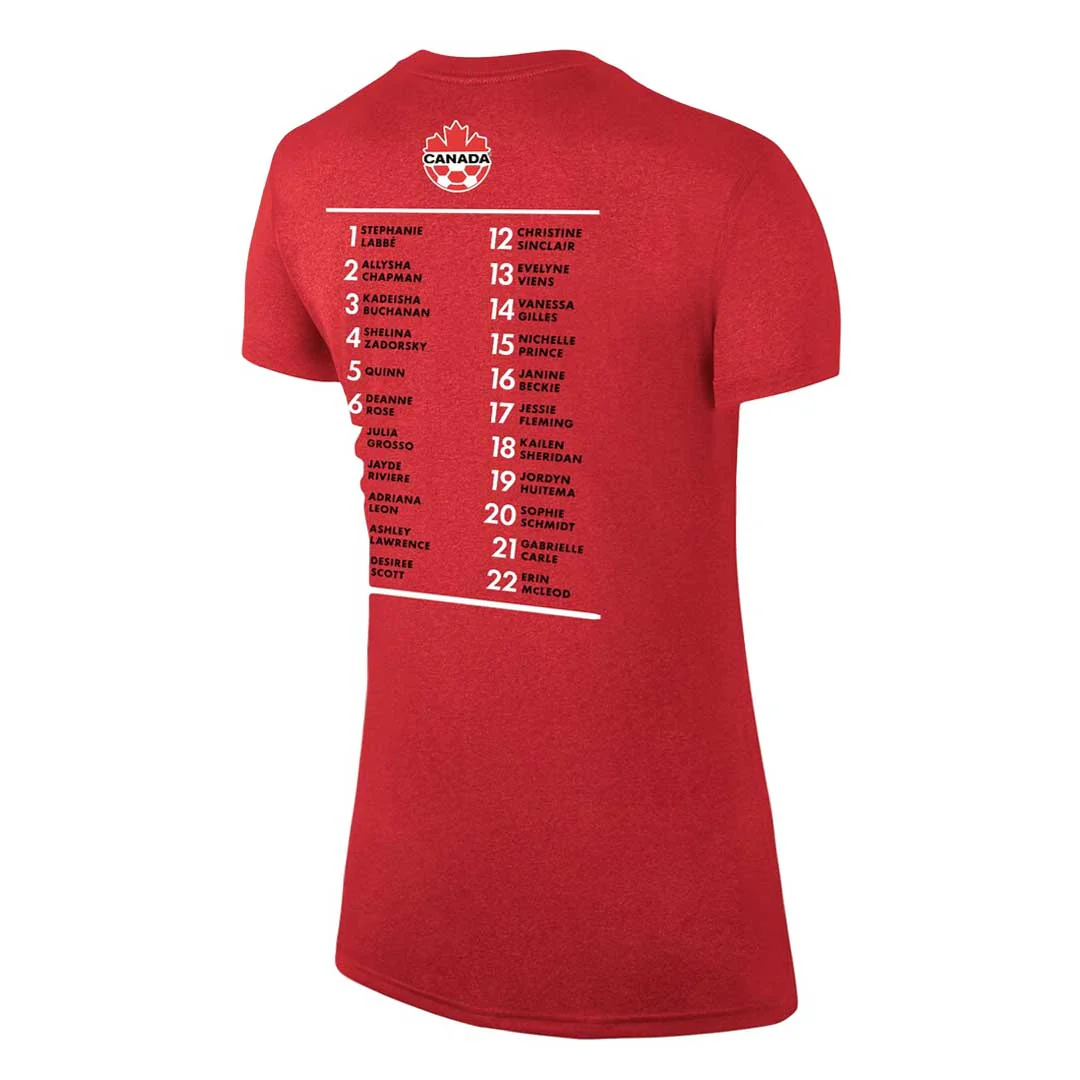 Nike - Women's Canada Soccer Celebration Tour Performance T-Shirt (W21549 RED) - Image 2