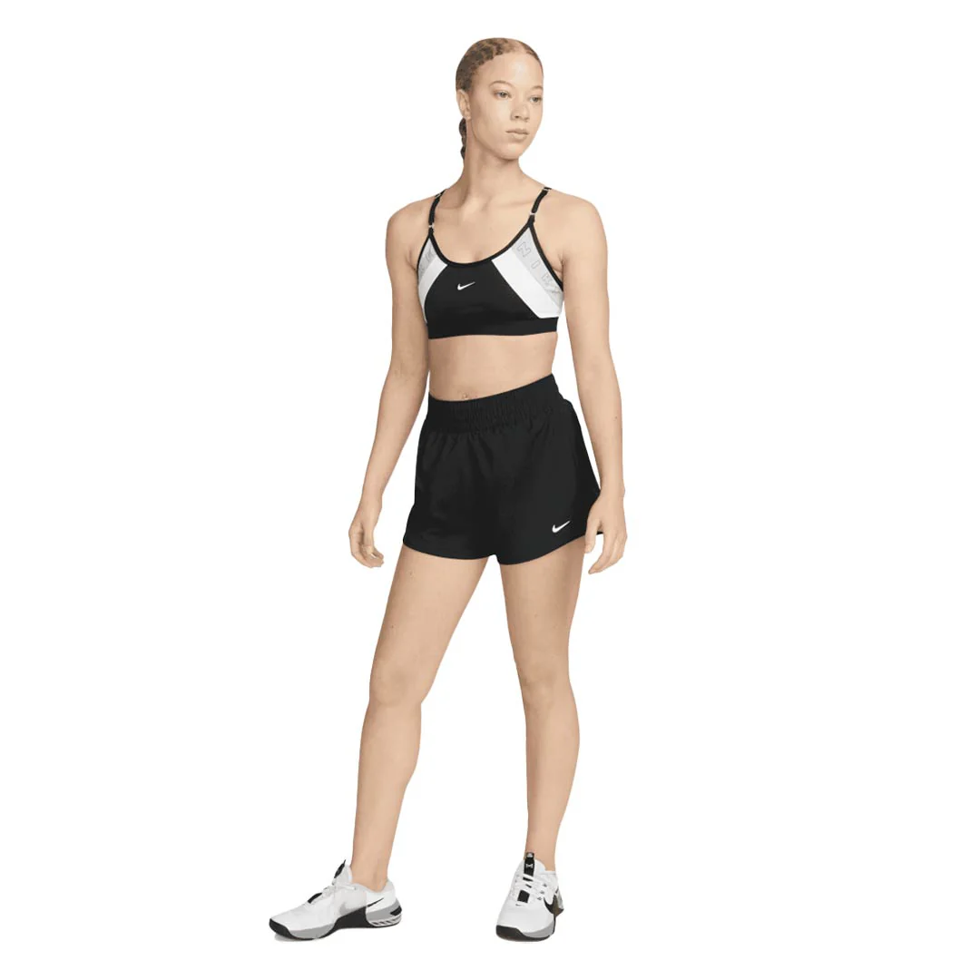 Nike - Women's One Dri-Fit High Waisted Brief-Lined 3 Inch Shorts (DX6014 010) - Image 4