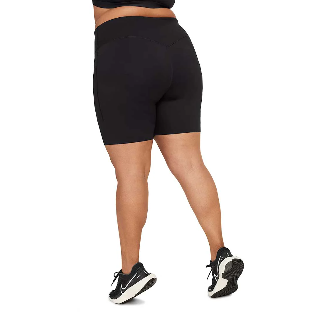 Nike - Women's Universa High Waisted 8 Inch Biker Shorts (Plus Size) (DX3444 010) - Image 3