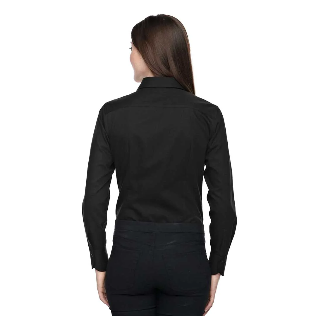 North End Sport - Women's Wrinkle Free Cotton Taped Shirt (78673 703) - Image 3