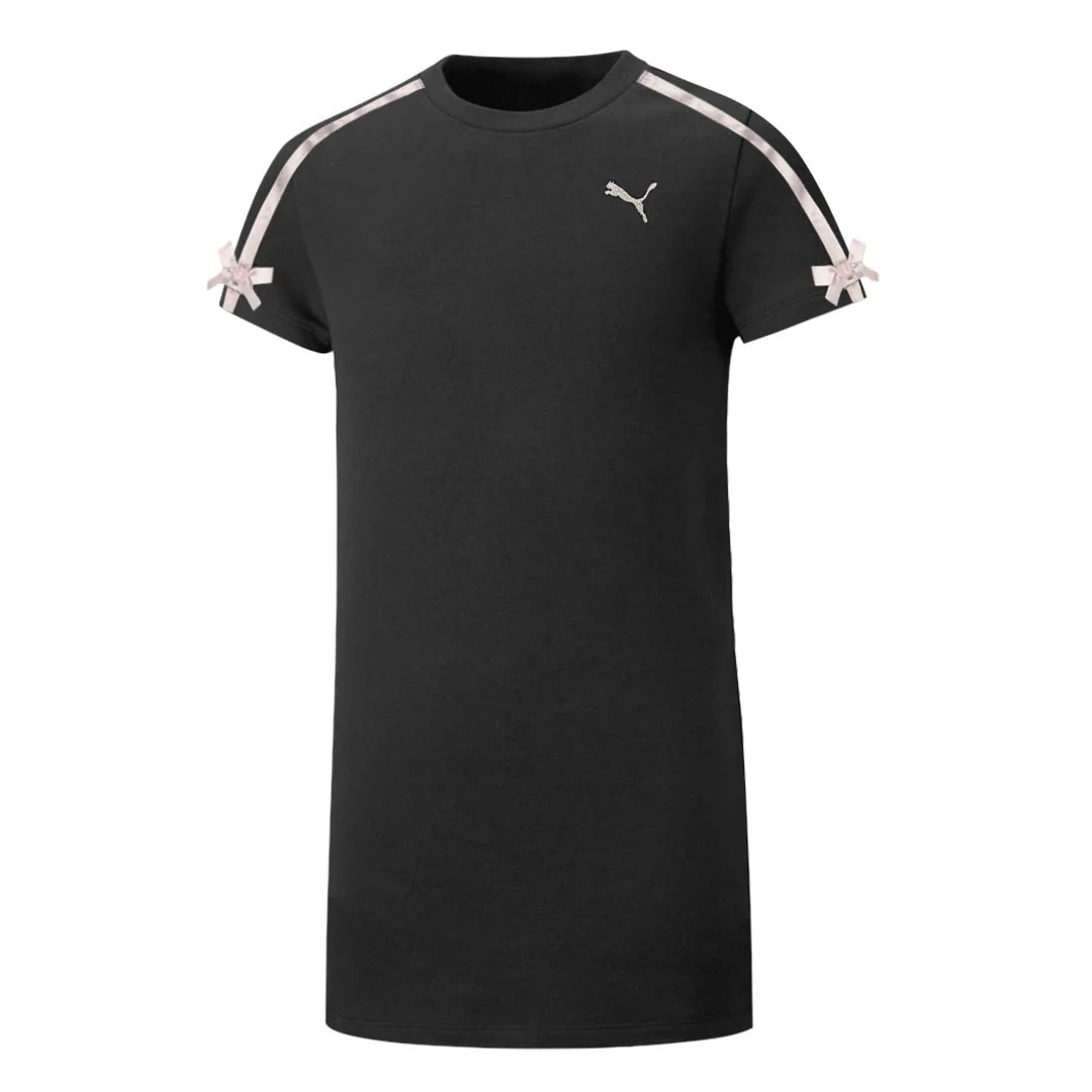 Puma - Girls' (Junior) Bow Society Pack Short Sleeve T-Shirt Dress (PFA25V8D-19792 001)