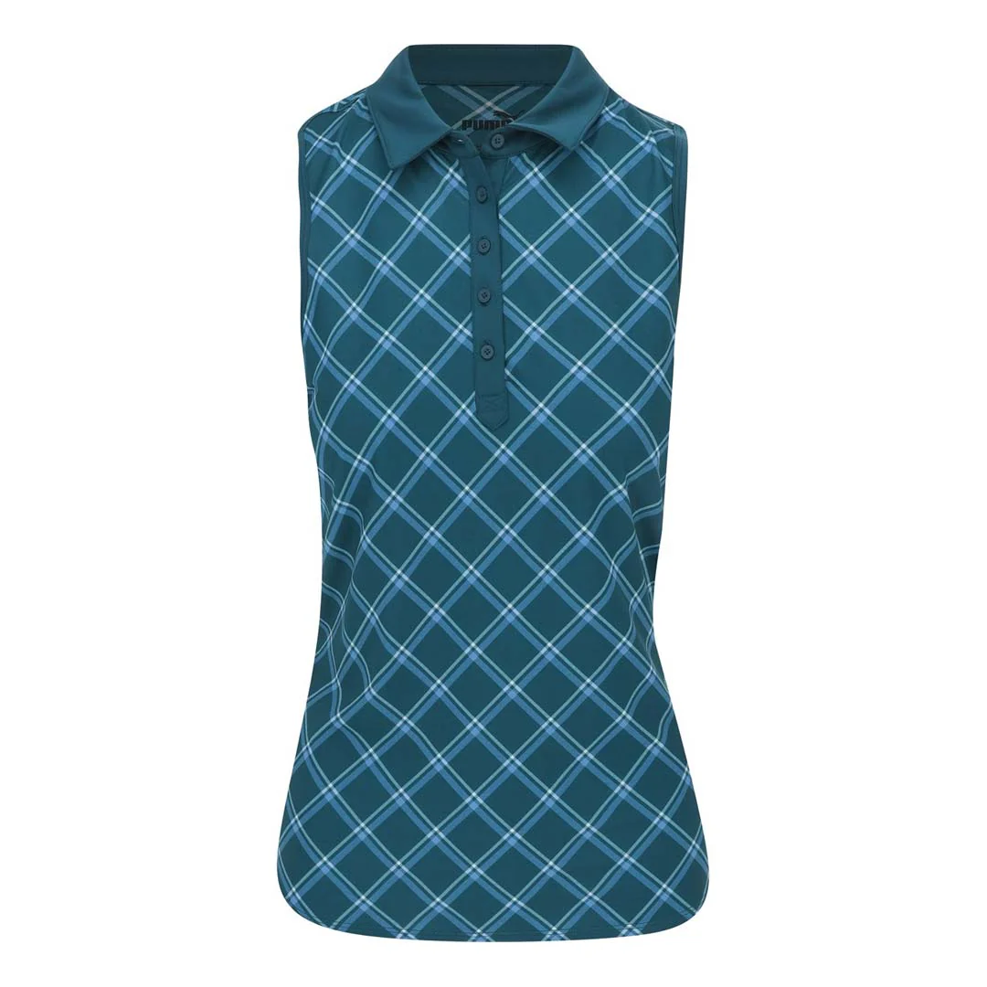 Puma - Women's Cloudspun Plaid Sleeveless Polo (623919 02)