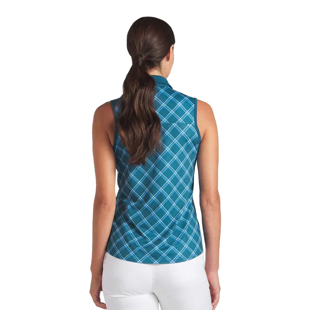 Puma - Women's Cloudspun Plaid Sleeveless Polo (623919 02) - Image 3