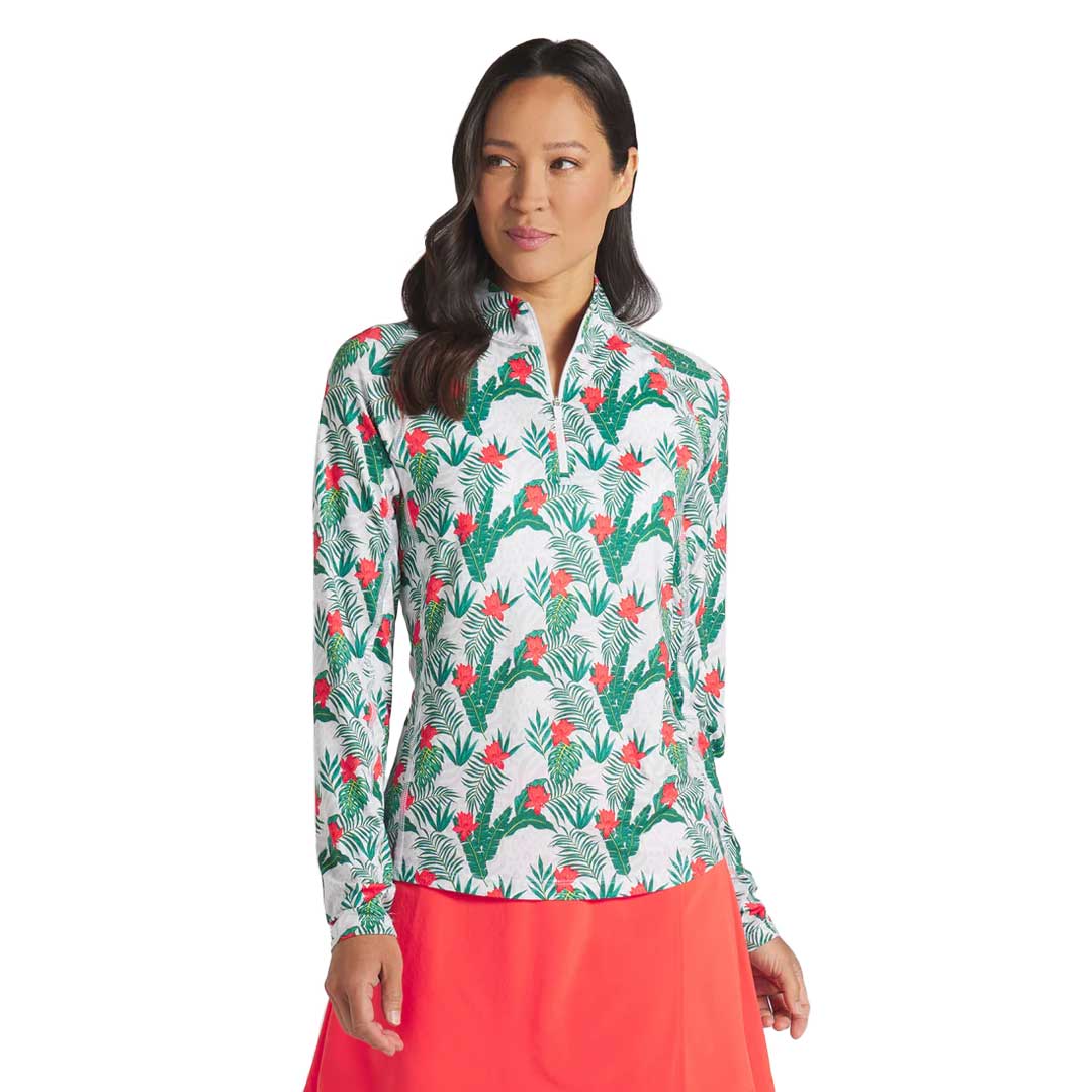 Puma - Women's You-V Tropic Golf Quarter Zip Sweater (623933 01) - Image 2