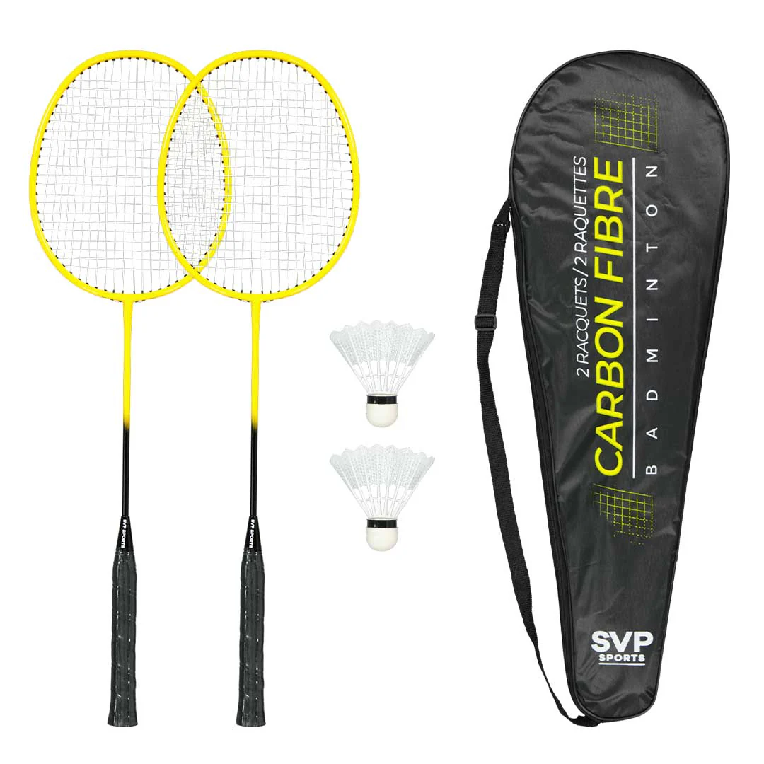SVP Play - 2 Pack Carbonfibre Badminton Racquet Set (SSO-050) - Image 2