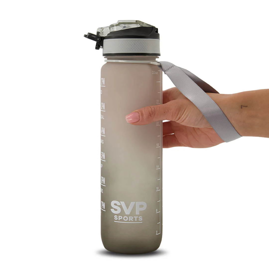 SVP Sports - 32oz Hydration Water Bottle (32OZ-GRYBLK) - Image 3