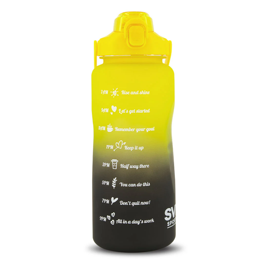 SVP Sports - 64oz Hydration Water Bottle (64OZ-YLWBLK) - Image 2