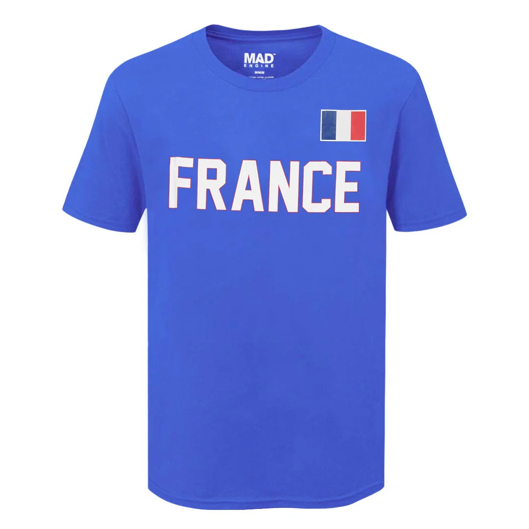 SVP Sports - Men's France Flag T-Shirt (MEXXPYGMSC3A1PB 43RYL)