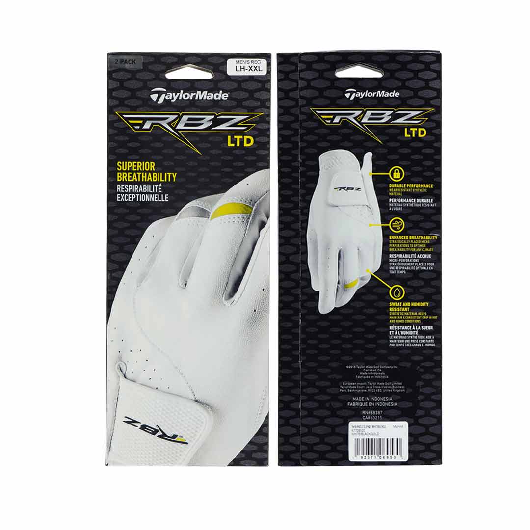 TaylorMade - Men's TM19 2 Pack Left Hand Golf Gloves - 2XL (N7709024) - Image 4
