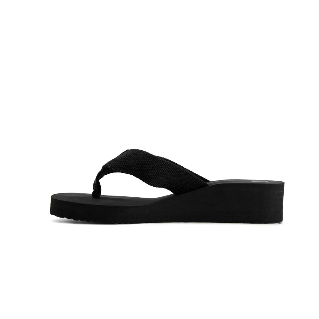 Women's OP Flip Flop Sandals (LDWEDGESAN BLK) - Image 2