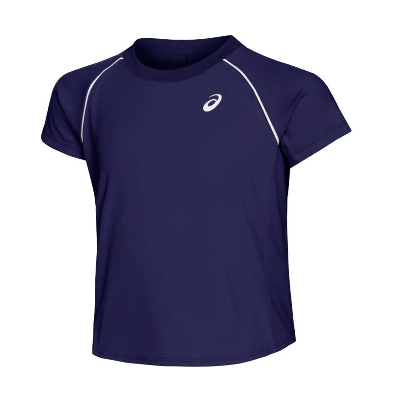 Asics Girls Junior Tennis Short Sleeve T shirt 2044A030 400 3