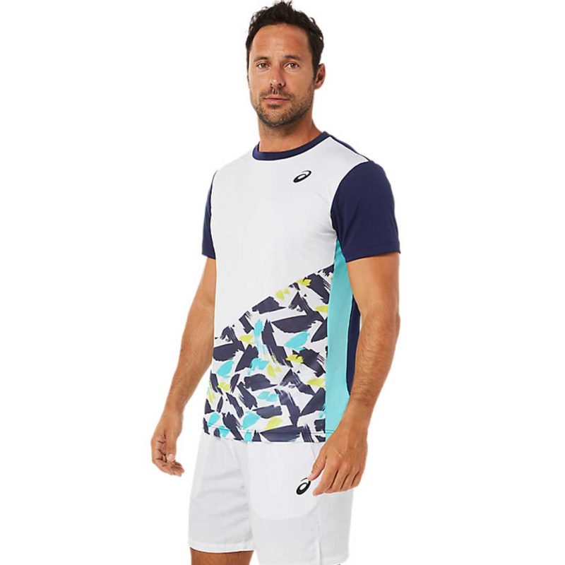 Asics Men s Court Graphic Short Sleeve Top 2041A216 100 3