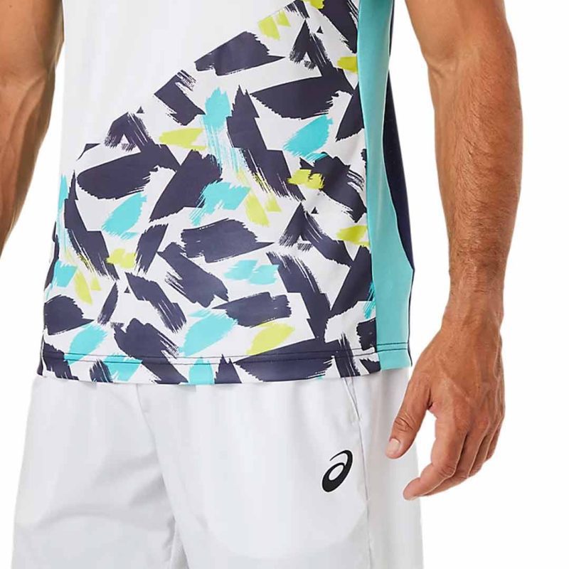 Asics Men s Court Graphic Short Sleeve Top 2041A216 100 5