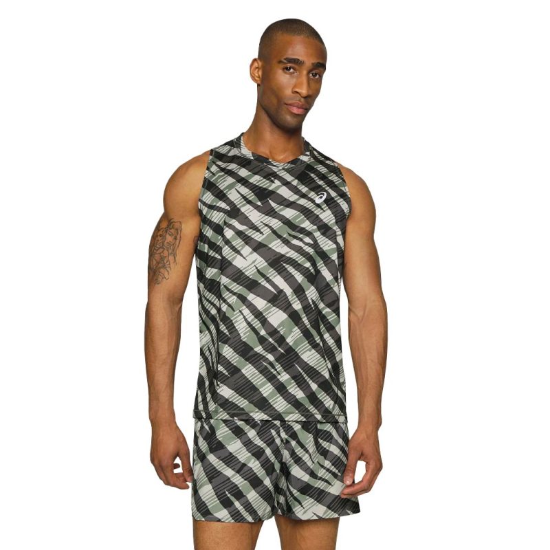 Asics Men s Wild Camo Singlet 2011C387 300 2