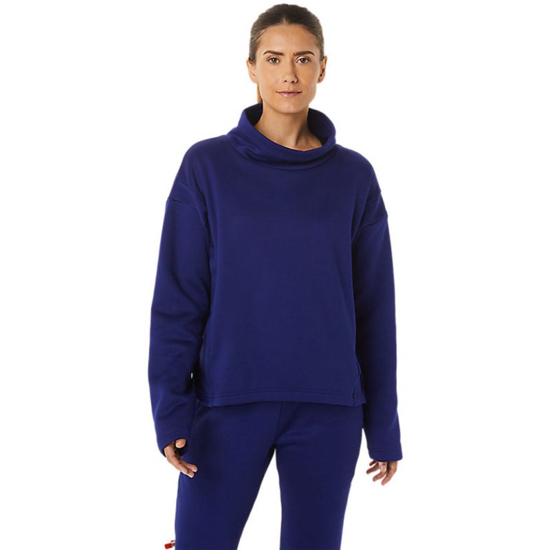 Asics Women s Brushed Knit Pullover Sweatshirt 2032C427 400 02