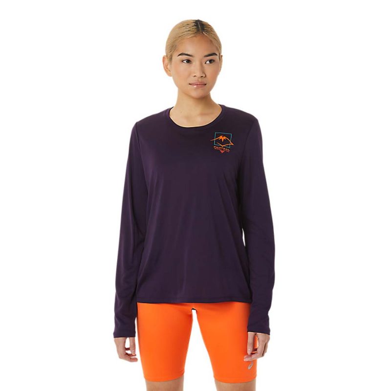 Asics Women s Fujitrail Logo Long Sleeve Top 2012C710 500 2