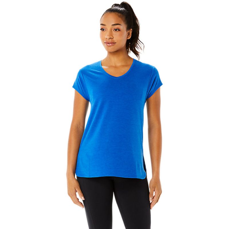 Asics Women s Heather V Neck T Shirt 2032C159 424 02