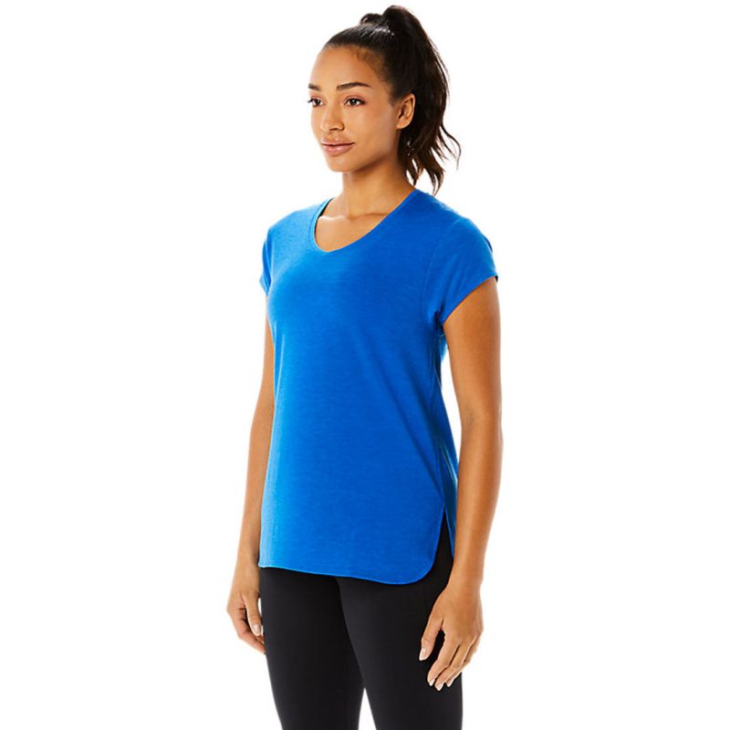 Asics Women s Heather V Neck T Shirt 2032C159 424 03