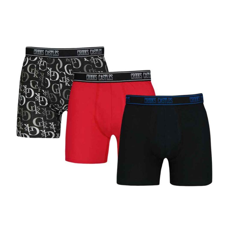 Crooks Castles Men s 3 Pack Boxer Brief UMCC036 TGR 1