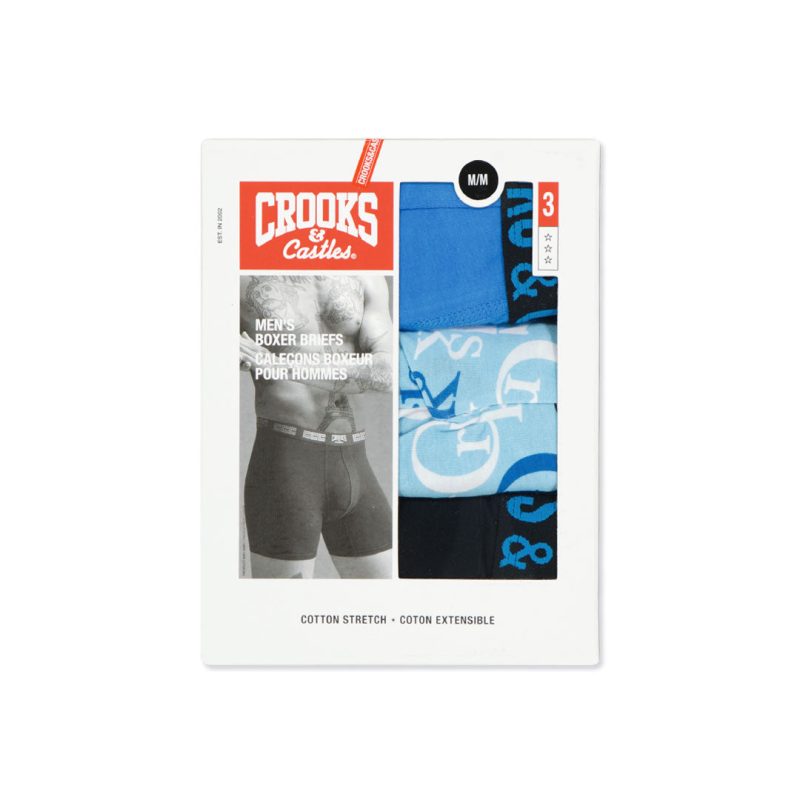 Crooks Castles Men s 3 Pack Boxer Brief UMCC038 BLAR