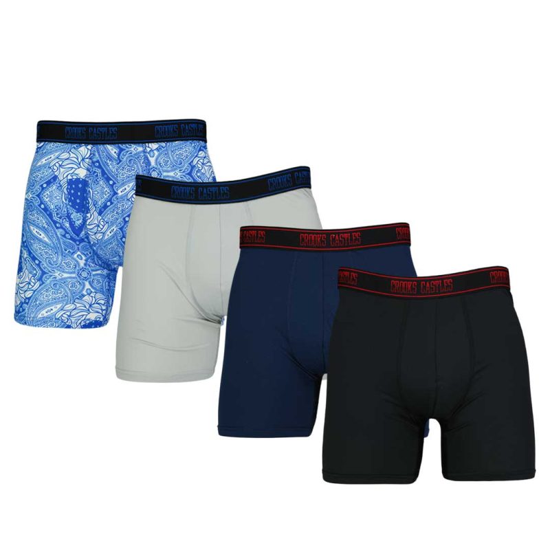 Crooks Castles Men s 4 Pack Boxer Brief UMCC006 HFQM 01