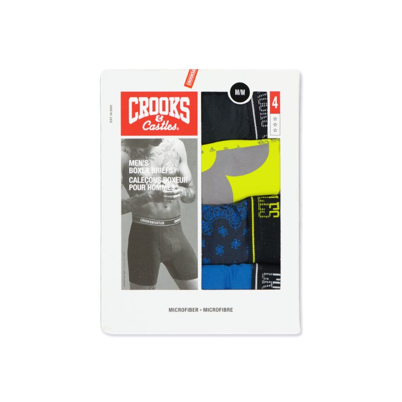 Crooks Castles Men s 4 Pack Boxer Brief UMCC006 IMBL