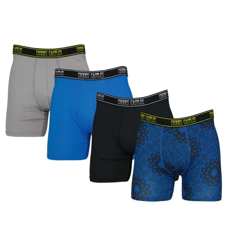 Crooks Castles Men s 4 Pack Boxer Brief UMCC006 IMBL 01