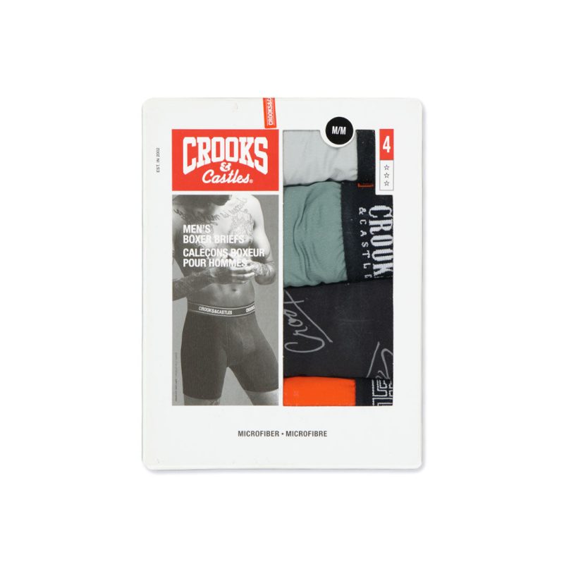 Crooks Castles Men s 4 Pack Boxer Brief UMCC007 SORA